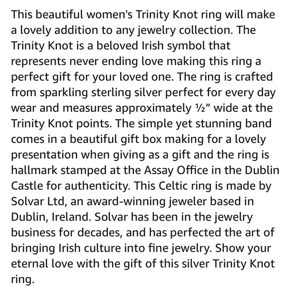 NEW💍Sterling Silver Celtic Trinity Knot Ring - Picture 7 of 7